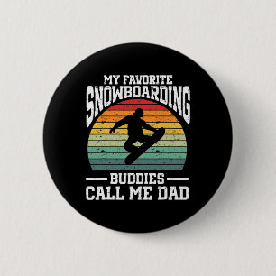 Snowboarding Art Men Snowboard Winter Cool Snowboa 6 Cm Round Badge