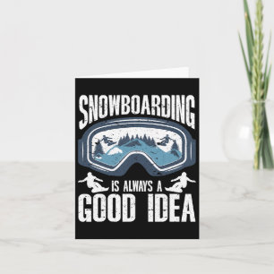 Snowboarding Art Men Snowboard Winter Cool Snowboa Card