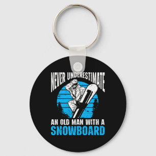 Snowboarding Art Men Snowboard Winter Cool Snowboa Key Ring