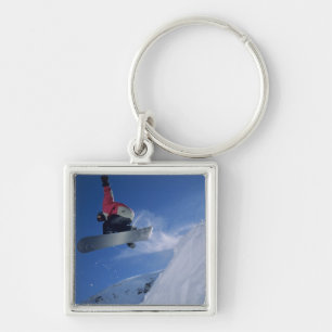 Snowboarding at Snowbird Resort, Utah (MR) Key Ring