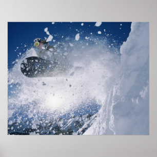 Snowboarding at Snowbird Resort, Wasatch Poster