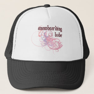 Snowboarding Babe Trucker Hat