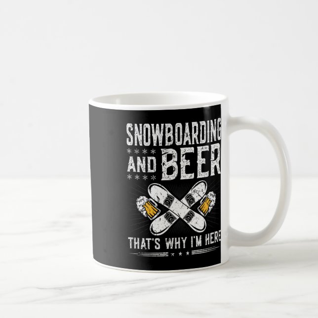 Snowboarding Beer Drinking Snowboard  Coffee Mug (Right)