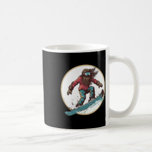 Snowboarding Bigfoot Shred Snow Squatch Coffee Mug
