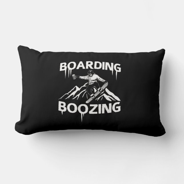 Snowboarding Boozing Lumbar Cushion (Front)