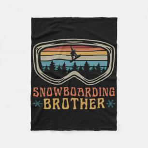 Snowboarding Brother Matching Family Snowboard Tri Fleece Blanket