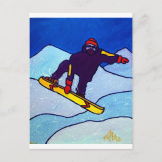 Snowboarding by Piliero Postcard