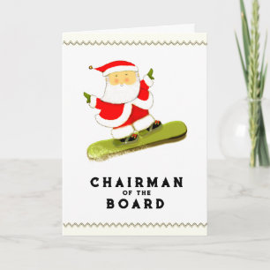 Snowboarding Christmas Holiday Card