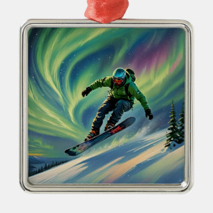 Snowboarding Christmas Ornament