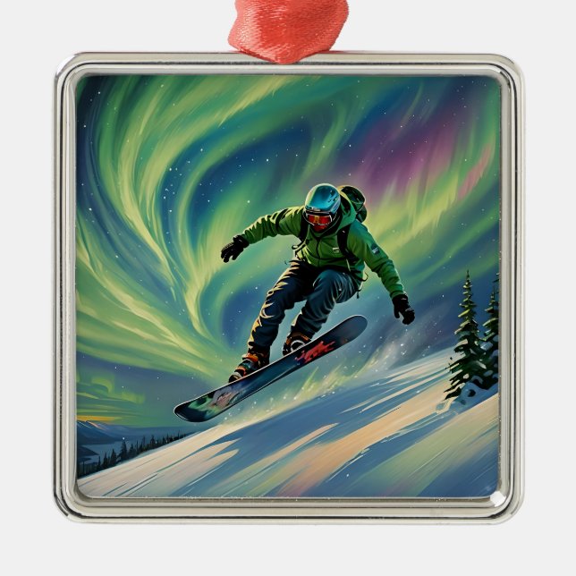 Snowboarding Christmas Ornament (Front)