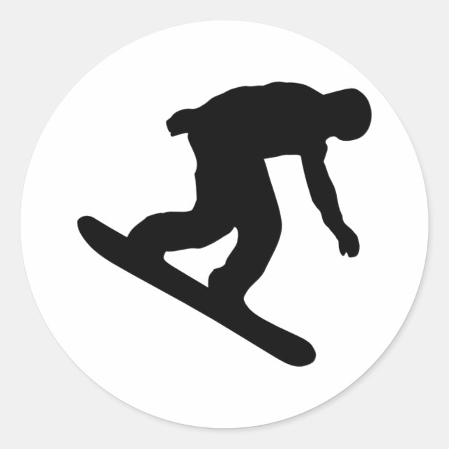 Snowboarding Classic Round Sticker (Front)