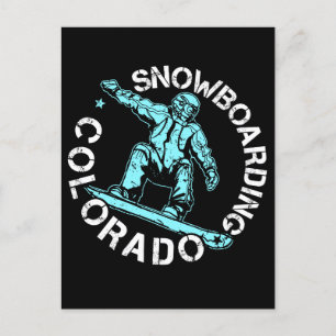 Snowboarding Colorado Snowboarder Souvenir Postcard