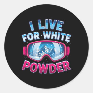 Snowboarding Cool Snowboarder Skiing Freestyle Alp Classic Round Sticker