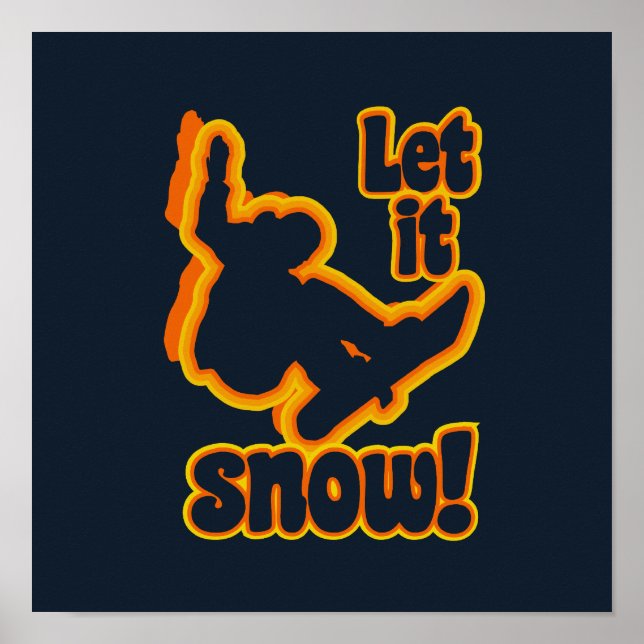 Snowboarding custom poster (Front)