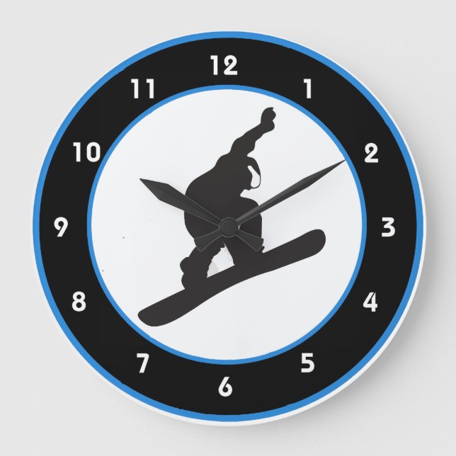 Snowboarding Design Wall Clock (Front)