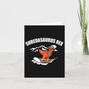 Snowboarding Dinosaur Funny Snowboard Kid Gift Card