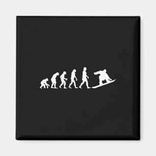 Snowboarding Evolution Freestyle Alpine Snowboard Magnet