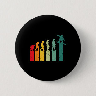 Snowboarding Evolution Mountains Ski Slope Snowboa 6 Cm Round Badge