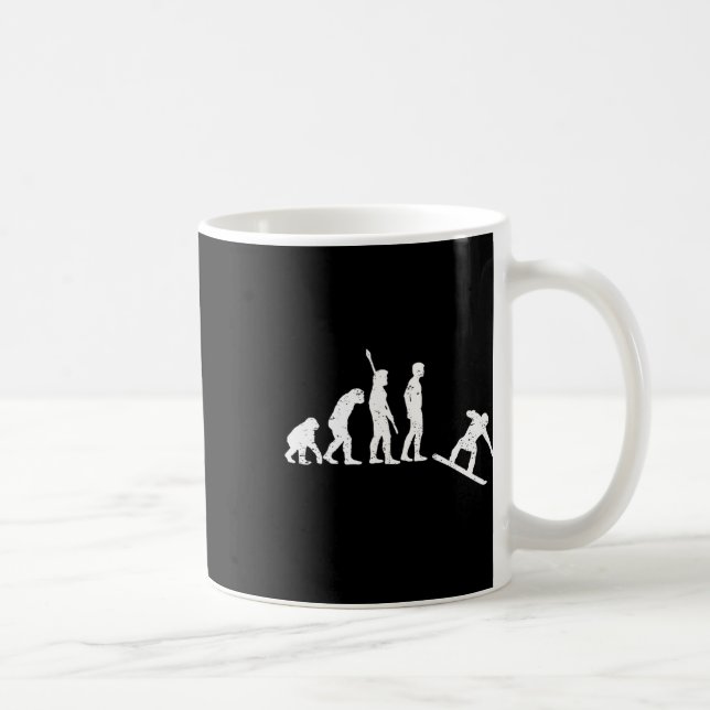 Snowboarding Evolution - Snowboard  Coffee Mug (Right)