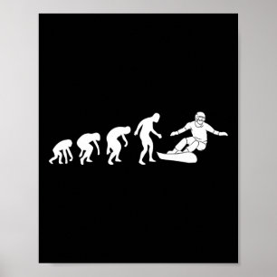 Snowboarding Evolution – Snowboard Lovers Winter S Poster
