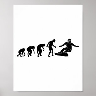 Snowboarding Evolution – Snowboard Lovers Winter S Poster