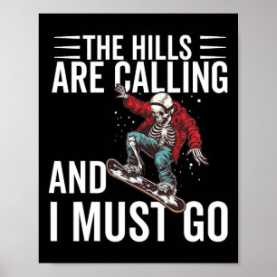 Snowboarding For Men Women Boys Snowboarder Snowbo Poster