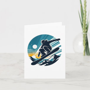 Snowboarding For Men Women Snowboarder Vintage Card