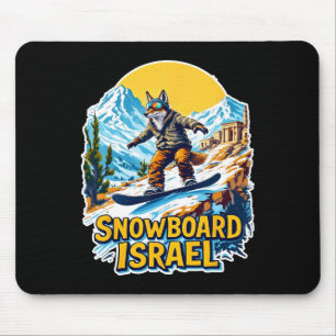 Snowboarding Fox Adventure In Israel Mouse Pad