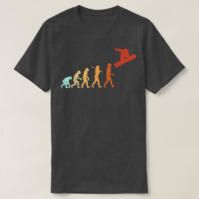 Snowboarding Freestyle Evolution  T-Shirt (Design Front)