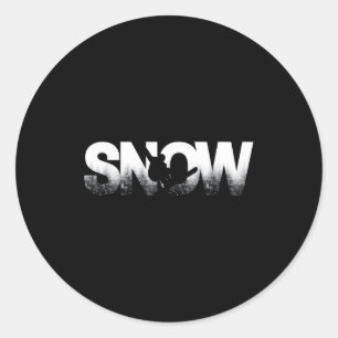Snowboarding Funny Snowboard Snowboarder Ride Wint Classic Round Sticker