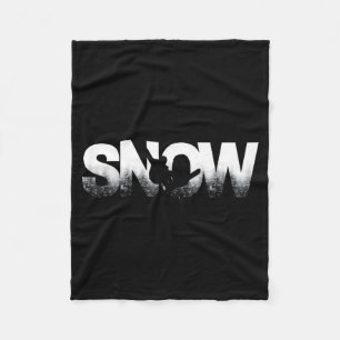 Snowboarding Funny Snowboard Snowboarder Ride Wint Fleece Blanket