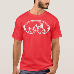 Snowboarding Funny Winter Sports Skier Googles T-Shirt