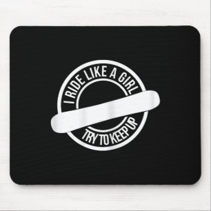 Snowboarding Girl Wintersport Downhill - Funny Sno Mouse Pad