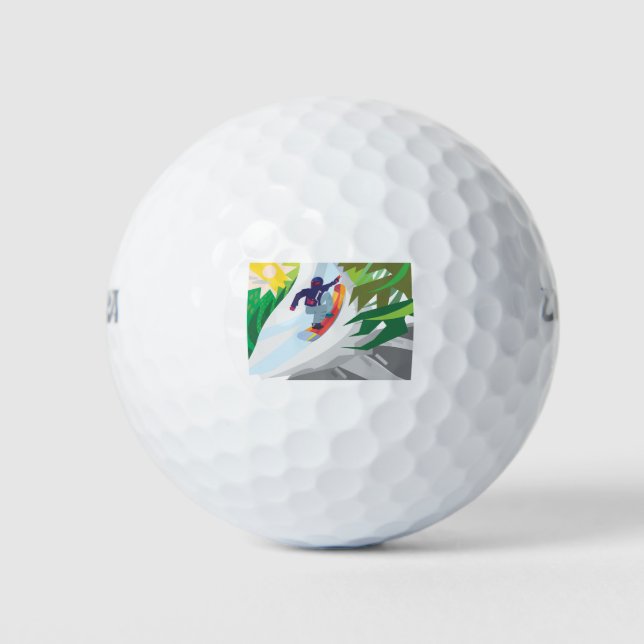 Snowboarding Golf Balls (Front)