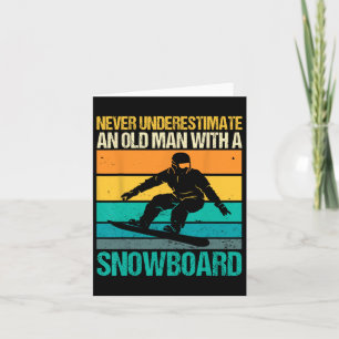 Snowboarding Granddad Snowboard Winter Sport Snowb Card