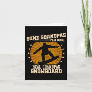 Snowboarding Grandpa Shirt - Real Grandpas Snowboa Card