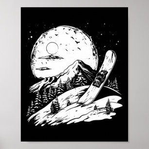 Snowboarding Graphic Outdoor Sports Poster