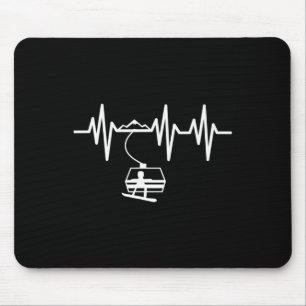 Snowboarding Heartbeat - Snowboarder Funny Gift  Mouse Pad