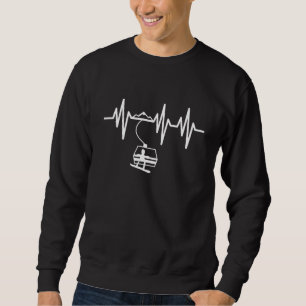 Snowboarding Heartbeat - Snowboarder Funny Gift Sweatshirt