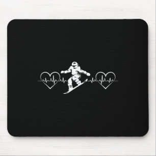 Snowboarding Heartbeat Winter Sports Snowboard Men Mouse Pad