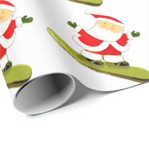 Snowboarding Holiday Gift Wrapping Paper