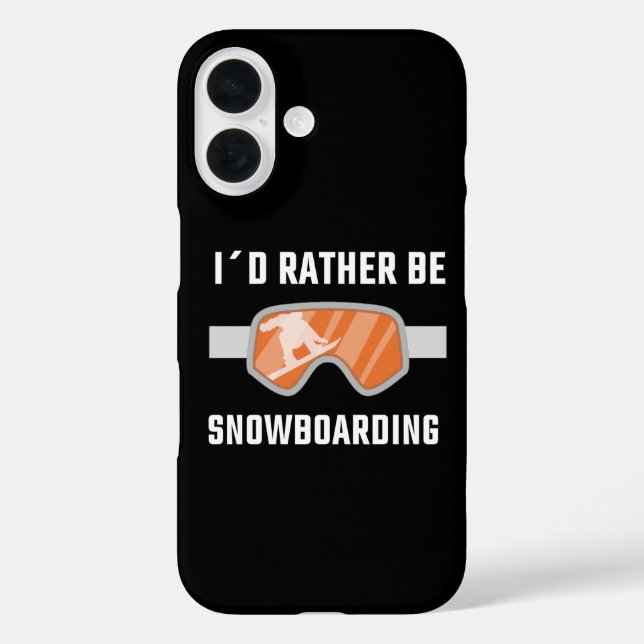Snowboarding - I'd Rather Be Snowboarding Case-Mate iPhone Case (Back)