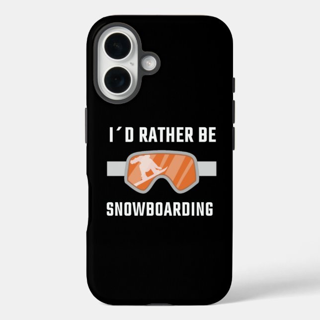 Snowboarding - I'd Rather Be Snowboarding Case-Mate iPhone Case (Back)