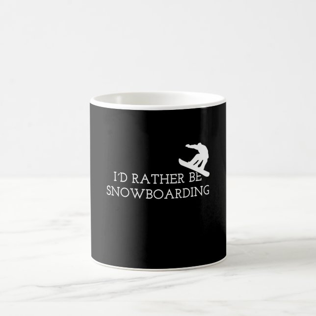 Snowboarding - I'd Rather Be Snowboarding Coffee Mug (Center)