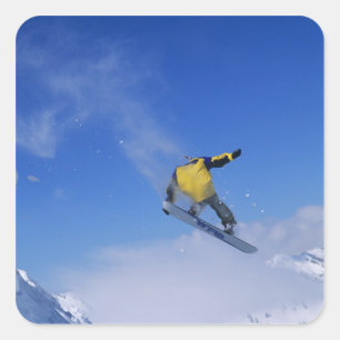 Snowboarding in Grizzly Gulch, Little Cottonwood Square Sticker