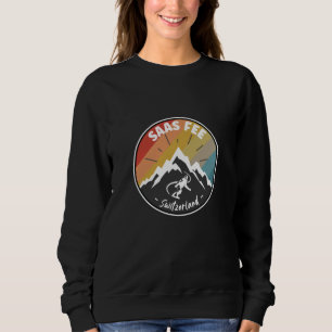 Snowboarding In Saas Fee Switzerland Sweatshirt