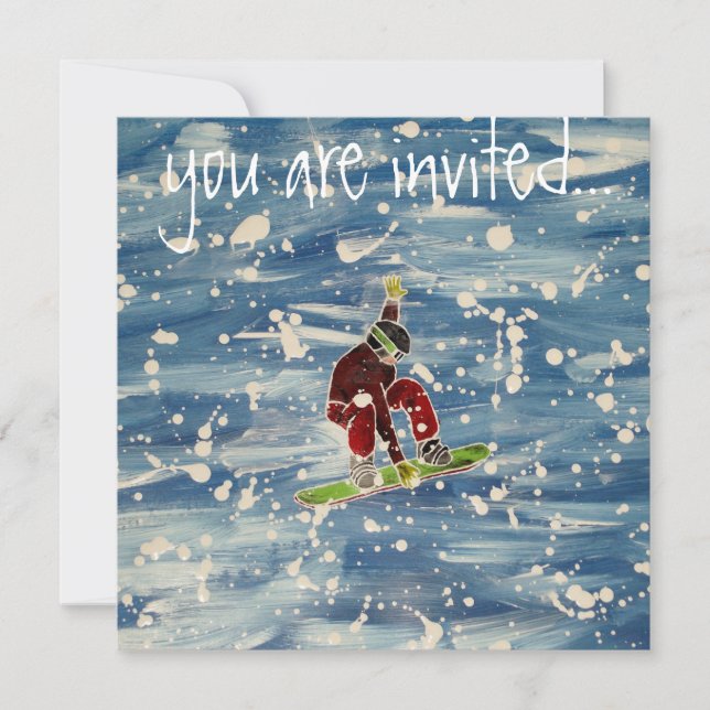 Snowboarding invitation (Front)