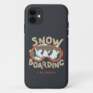 Snowboarding Is My Therapy - Winter Sport iPhone 11 Case