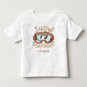 Snowboarding Is My Therapy - Winter Sport Toddler T-Shirt