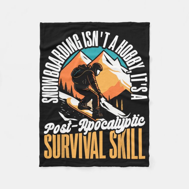 Snowboarding Isn't A Hob2  Fleece Blanket (Front)